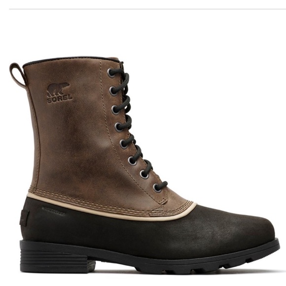 EUC Sorel Leather Emelie 1964 Boots Waterproof
Khaki Black Size 10.5 Rtl. $160 - Picture 2 of 12